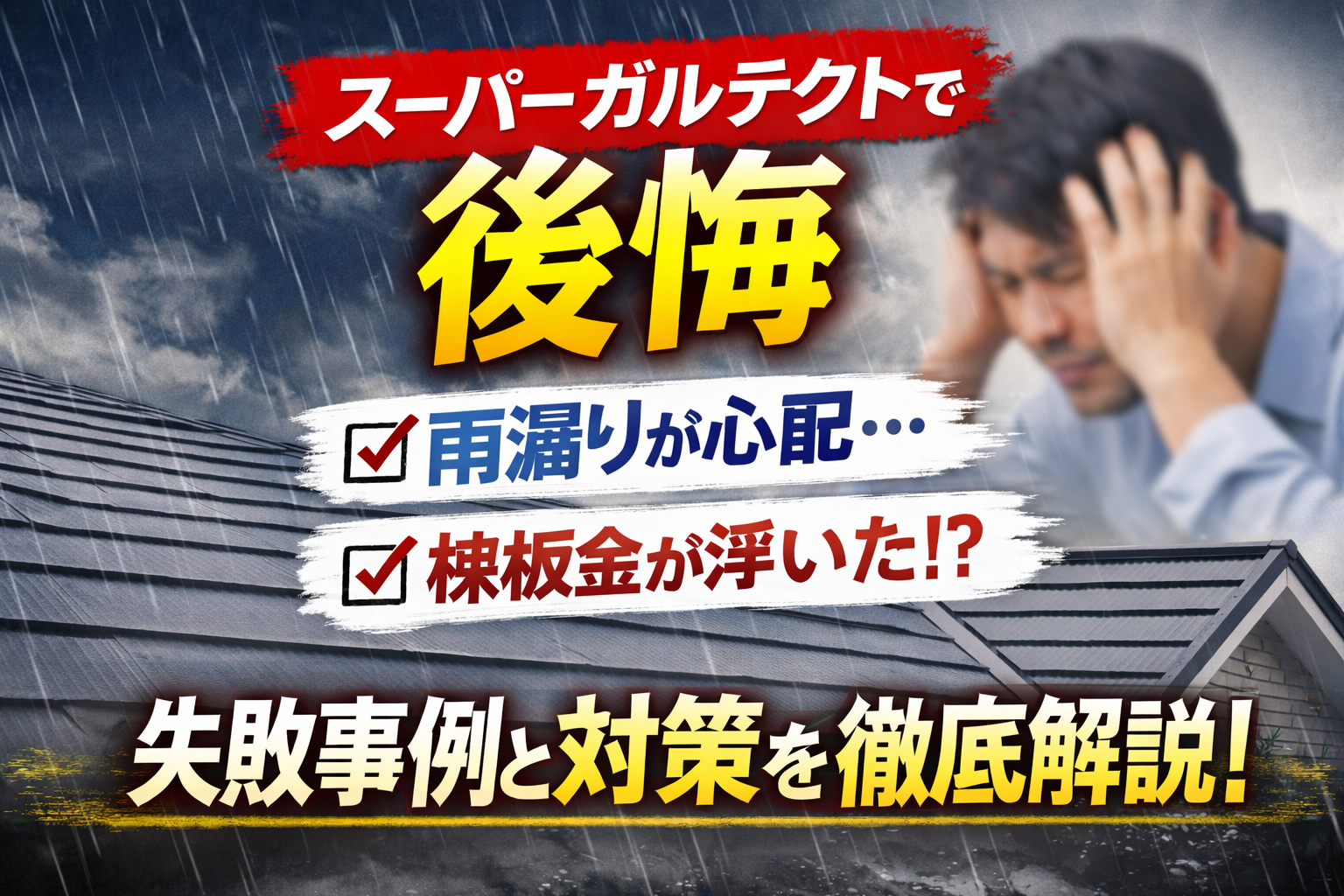 スーパーガルテクトで後悔しないために｜棟板金・水密性の落とし穴を解説