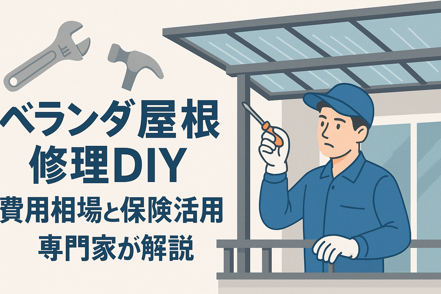 ベランダ屋根の修理はDIYでできる？費用相場と保険活用で最安にする方法を専門家が解説