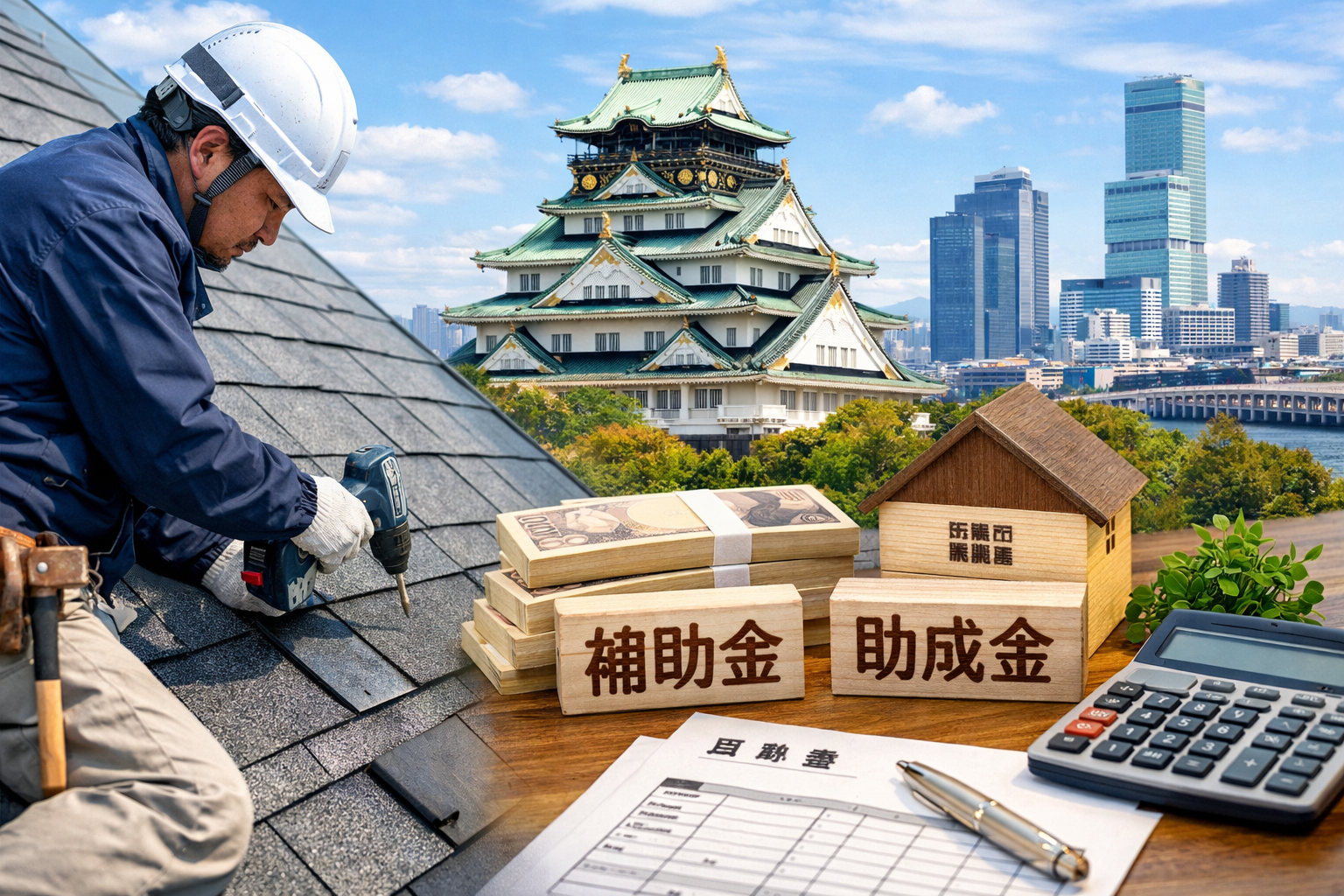 大阪市の屋根修理の補助金、助成金
