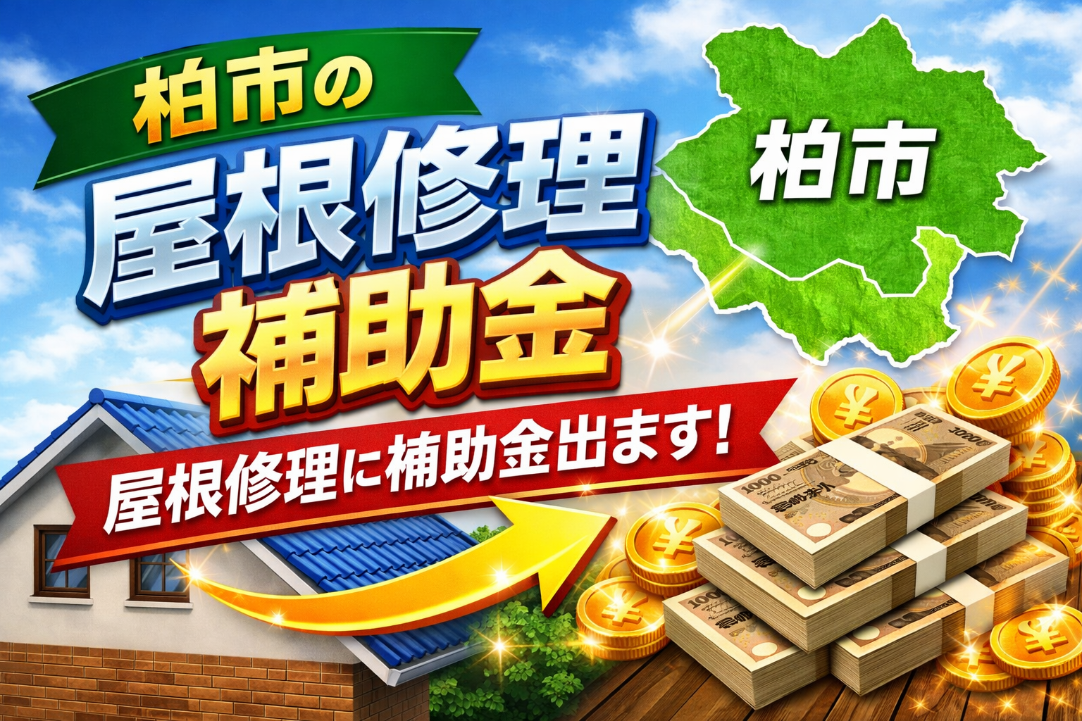 柏市の屋根修理の補助金・助成金