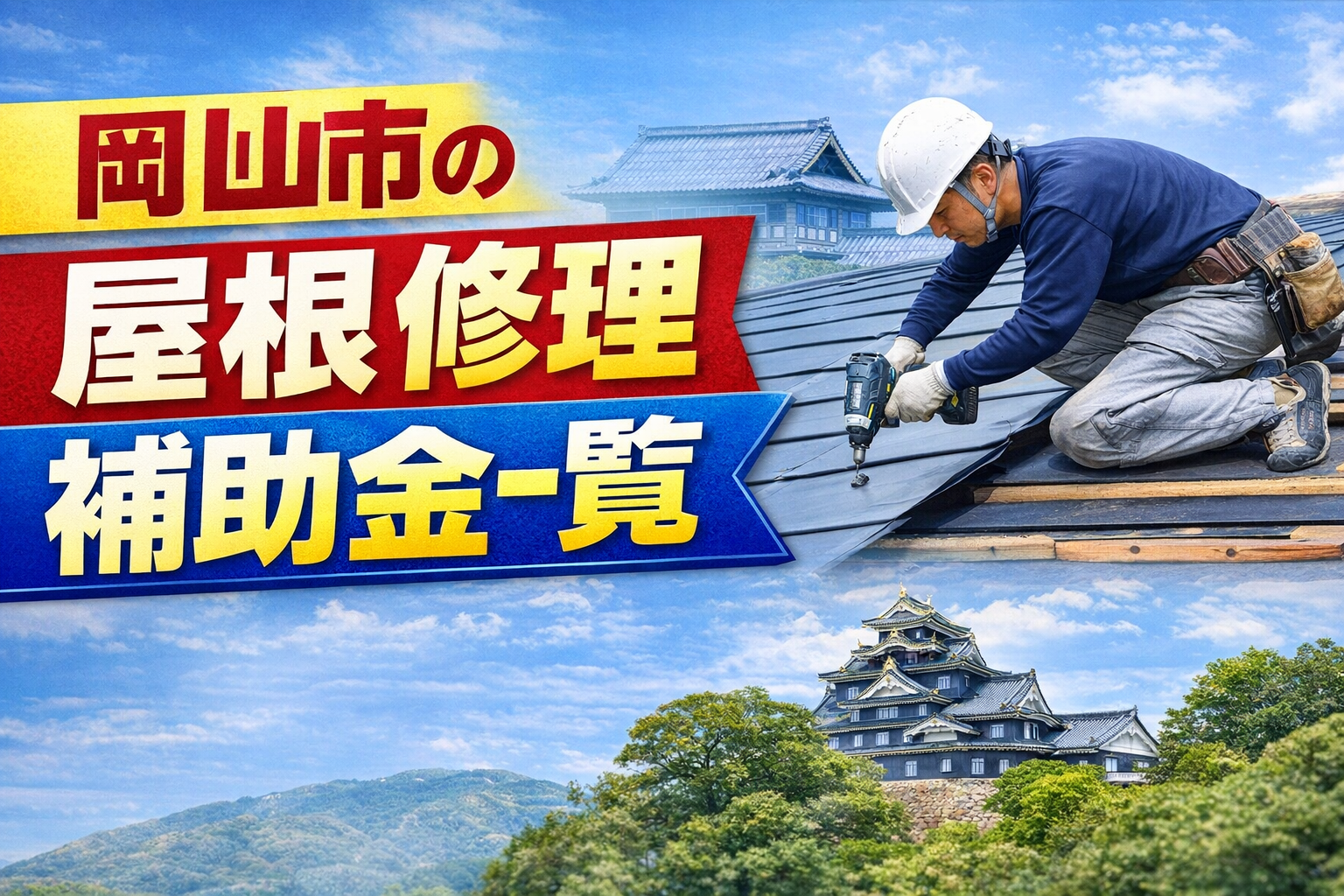 岡山市の屋根修理の補助金・助成金一覧