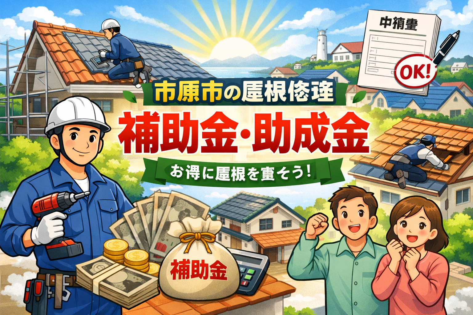 市原市の屋根修理で使える補助金・助成金を徹底解説