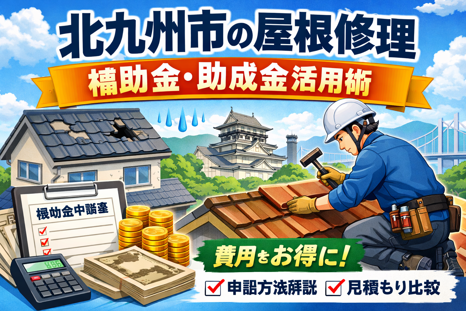 北九州市の屋根修理の補助金助成金活用術