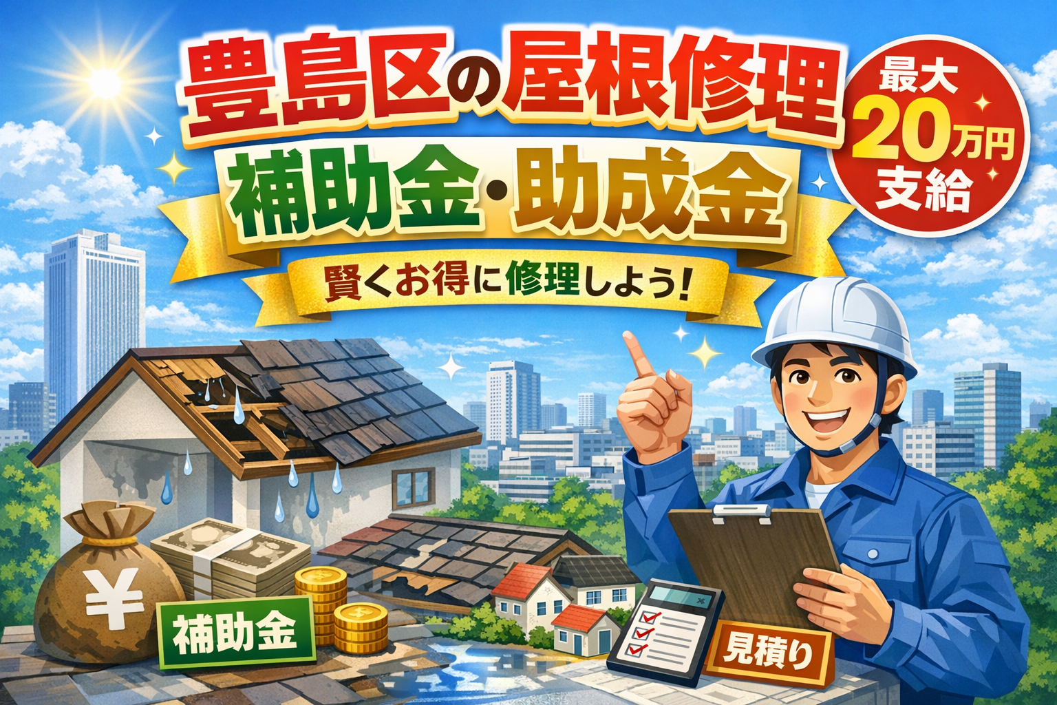 豊島区の屋根修理で使える補助金・助成金まとめ