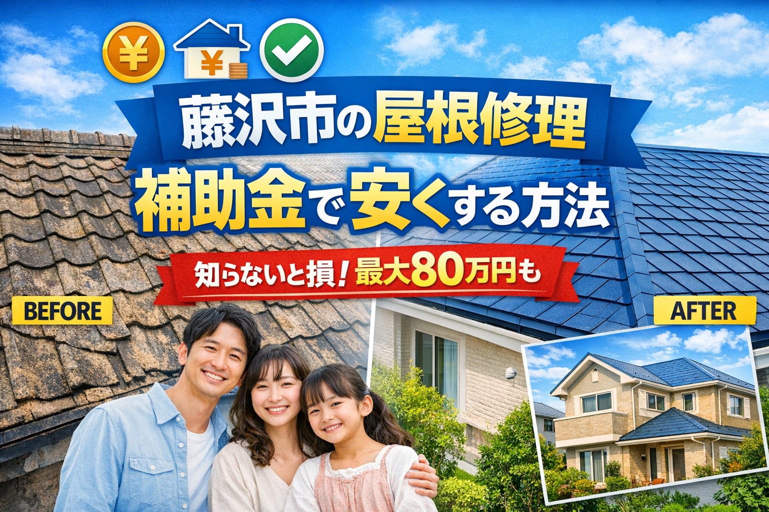 藤沢市の屋根修理で使える補助金・助成金まとめ