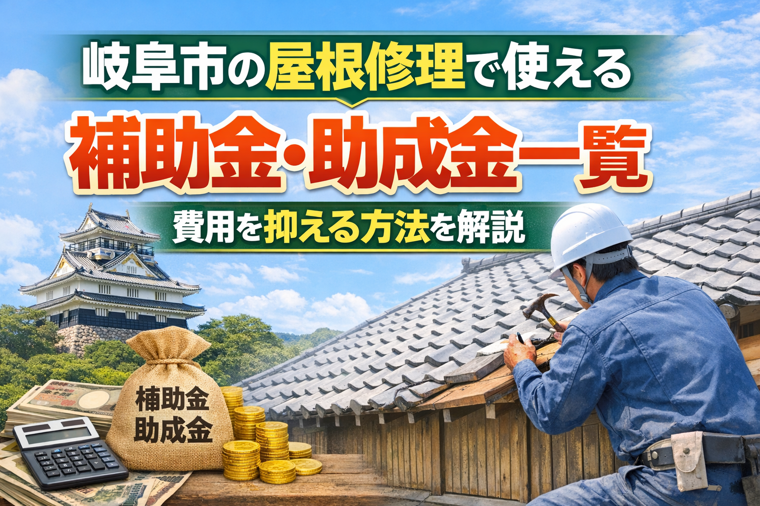 岐阜市の屋根修理で使える補助金・助成金一覧