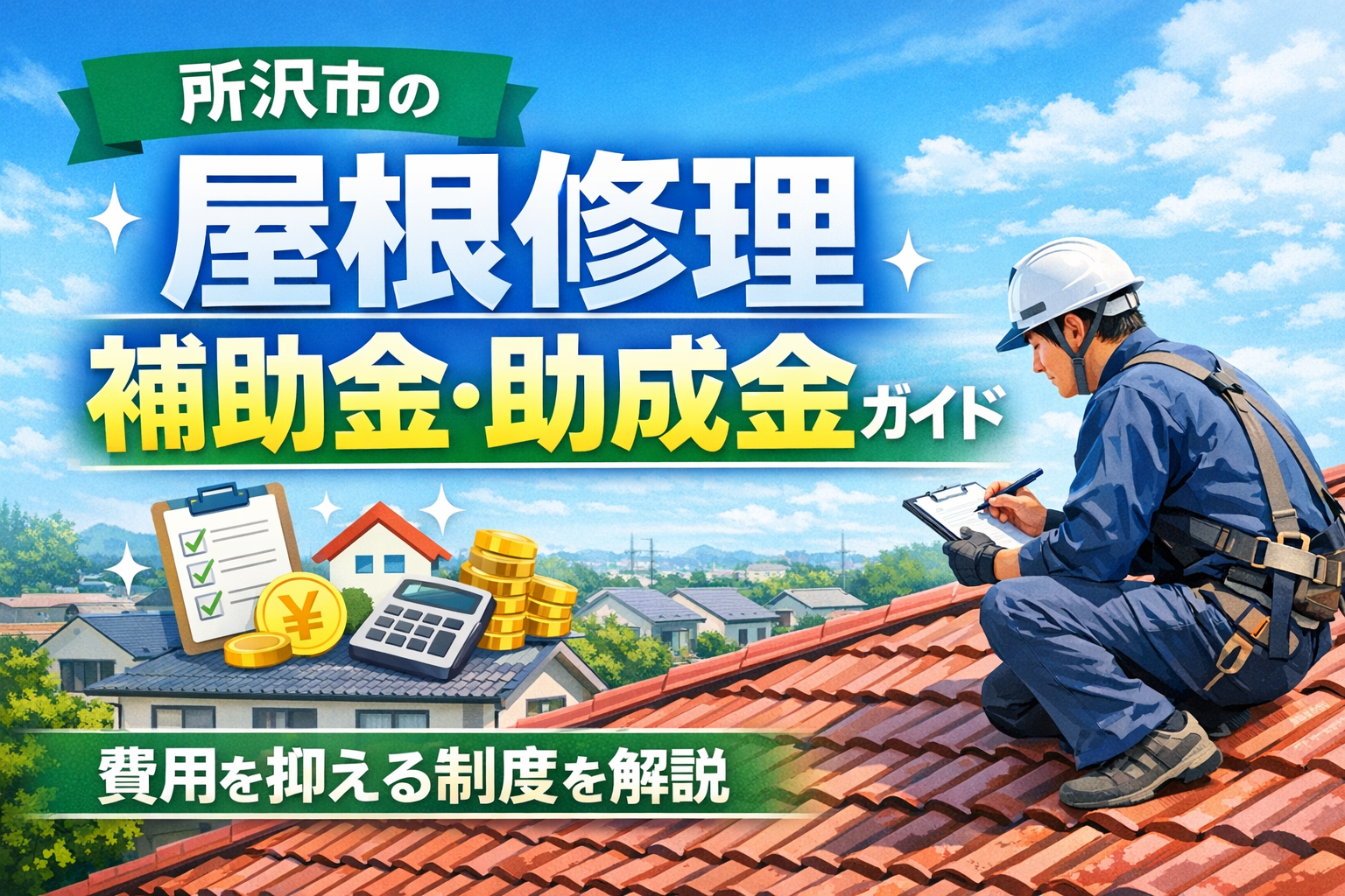 所沢市の屋根修理の補助金・助成金ガイド