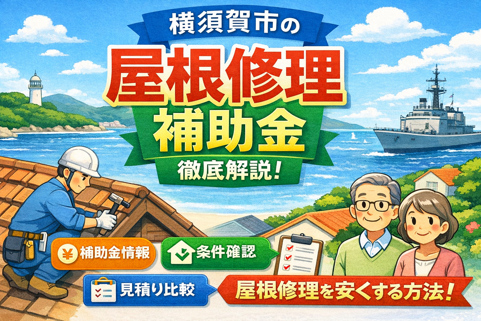 横須賀市の屋根修理で使える補助金・助成金を徹底解説