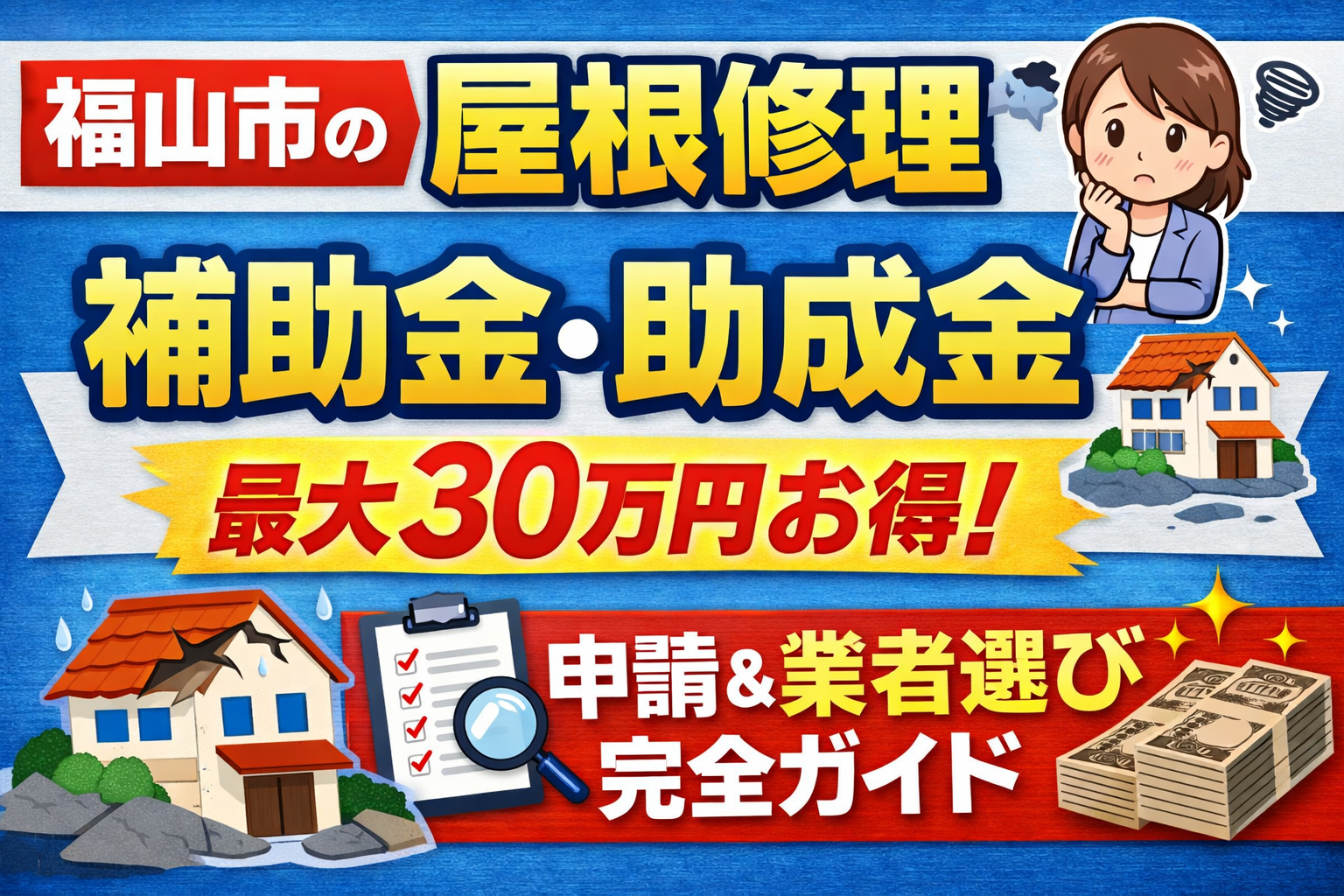 福山市の屋根修理で使える補助金・助成金ガイド